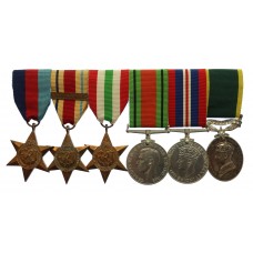 WW2 and Efficiency Medal (Militia) Group of Six - Spr. A. Easley, Royal Engineers