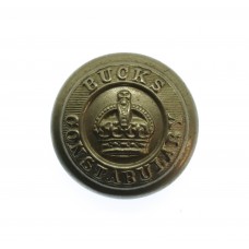Buckinghamshire Constabulary White Metal Button - King's Crown (1