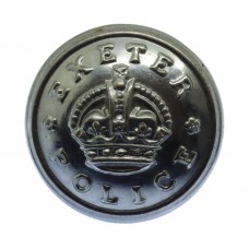 Exeter City Police Chrome Button - King's Crown (25mm)