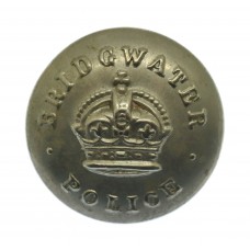 Bridgwater Borough Police White Metal Button - King's Crown (25mm