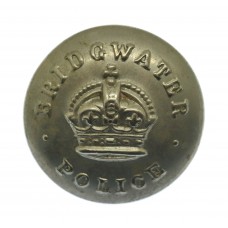 Bridgwater Borough Police White Metal Button - King's Crown (25mm)