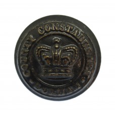 Victorian Durham County Constabulary Black Button (24mm)