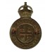 St. Lucia Police Force Cap Badge - King's Crown