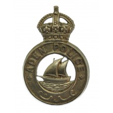 Aden Police Cap Badge - King's Crown