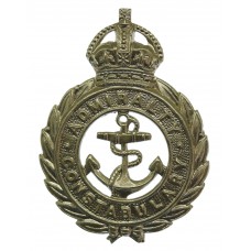 Admiralty Constabulary White Metal Cap Badge - King's Crown