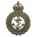 Admiralty Constabulary White Metal Cap Badge - King's Crown