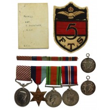 Air Force Medal (1938), WW2 1939-45 Star, Defence & War Medal Group of Four - Flight Lieutenant T. Pountney, Royal Air Force