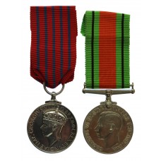 WW2 'Eastbourne Blitz 1940' George Medal and Defence Medal Pair - Rescue Worker Edwin Humphrey May, Civil Defence Service