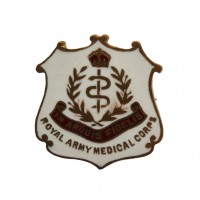 Royal Army Medical Corps (R.A.M.C.) Enamelled Shield Sweetheart Brooch