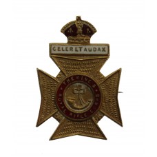 King's Royal Rifle Corps (K.R.R.C.) Enamelled Sweetheart Brooch - King's Crown