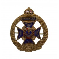 Rifle Brigade Enamelled Sweetheart Brooch - King's Crown