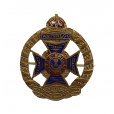 Rifle Brigade Enamelled Sweetheart Brooch - King's Crown