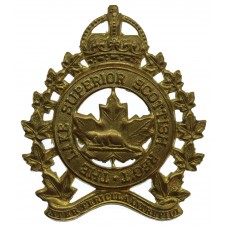 Canadian Lake Superior Scottish Regiment Cap Badge - King's Crown