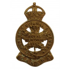 Canadian Royal Montreal Regiment Cap Badge - King's Crown