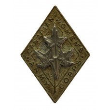Canadian Women's Army Corps (C.W.A.C.) Bi-metal Cap Badge