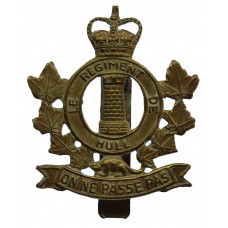 Canadian Le Regiment de Hull Cap Badge - Queen's Crown