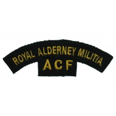 Royal Aldeney Militia A.C.F. Cloth Shoulder Title