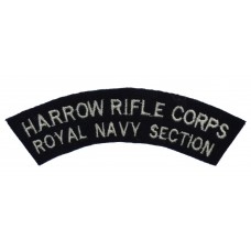 Harrow Rifle Corps Royal Navy Section Cloth Shoulder Title