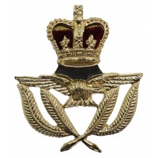 Royal Air Force (R.A.F.) Warrant Officer's Anodised (Staybrite) Cap Badge - Queen's Crown