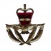 Royal Air Force (R.A.F.) Warrant Officer's Anodised (Staybrite) Beret Badge - Queen's Crown