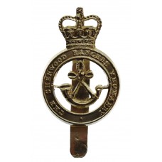 Sherwood Rangers Yeomanry Anodised (Staybrite) Cap Badge - Queen's Crown