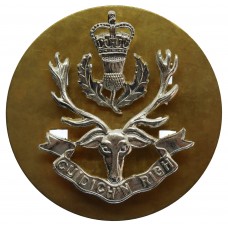 Queen's Own Highlanders Anodised (Staybrite) Cap Badge
