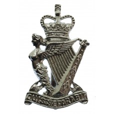 Royal Ulster Rifles Anodised (Staybrite) Cap Badge - Queen's Crow