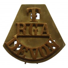 Devon Territorials Royal Garrison Artillery (T/RGA/DEVON) Shoulde