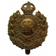 George VI Royal Engineers Economy Cap Badge  (Non Voided Centre)