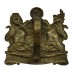 WW1 Manchester Regiment Non Voided Coat of Arms Bi-metal Cap Badge