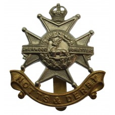 Notts & Derby Regiment (Sherwood Foresters) Cap Badge - King's Crown