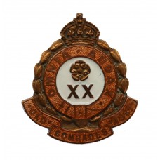 Lancashire Fusiliers Old Comrades Association Enamelled Lapel Badge - King's Crown