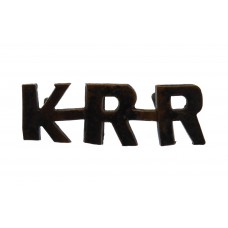 King's Royal Rifle Corps (K.R.R.) Shoulder Title