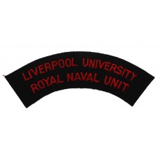 Liverpool University Royal Naval Unit Cloth Shoulder Title