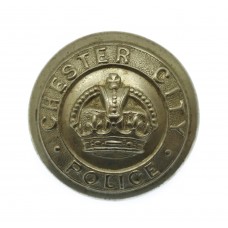 Chester City Police White Metal Button - King's Crown (25mm)