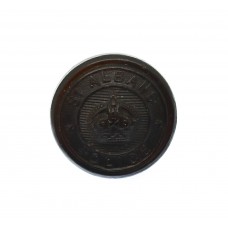 St. Albans City Police Black Button - King's Crown (17mm)