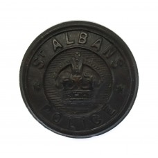 St. Albans City Police Black Button - King's Crown (25mm)