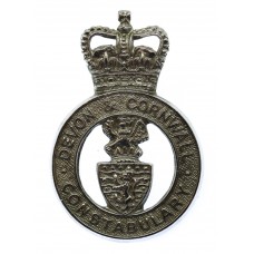 Devon & Cornwall Constabulary Cap Badge - Queen's Crown