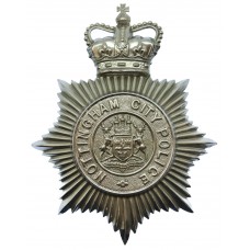 Nottingham City Police Helmet Plate - Queen's Crown