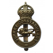 Surrey Constabulary Cap Badge - King's Crown