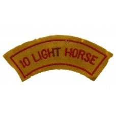 Australian 10th Light Horse (10 LIGHT HORSE) Cloth Shoulder Title