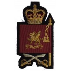 Welsh Guards Warrant Officer Class 2 W.O.II Bullion Sleeve Badge - Queen's Crown