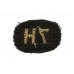 7th Queen's Own Hussars (7H) Cloth Shoulder Title