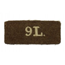 9th Lancers (9L) Cloth Slip On Shoulder Title