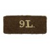 9th Lancers (9L) Cloth Slip On Shoulder Title