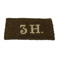 3rd King's Own Hussars (3H) Cloth Slip On Shoulder Title