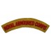 Royal Armoured Corps (ROYAL ARMOURED CORPS) Cloth Shoulder Title