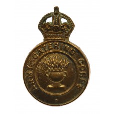 Army Catering Corps Brass Cap Badge - King's Crown