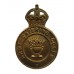 Army Catering Corps Brass Cap Badge - King's Crown