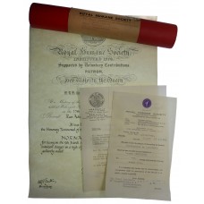 1966 Royal Humane Society Life Saving Certificate & Letters - Norman Protheroe